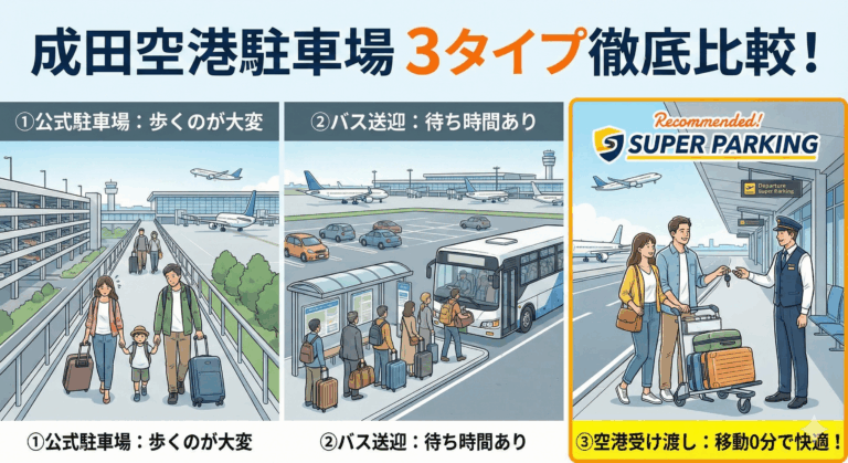 成田空港駐車場のタイプ別徹底比較！